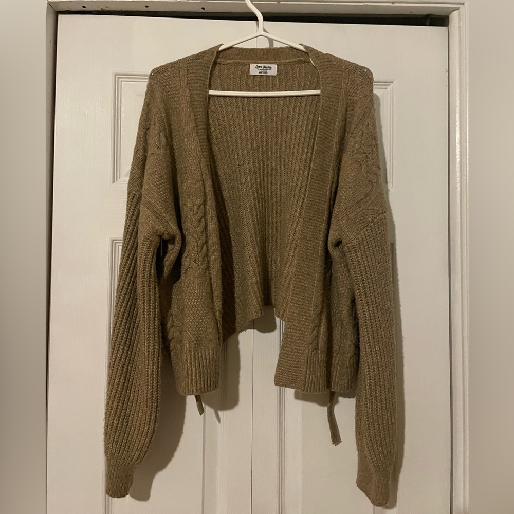 Cozy Tan Sweater Cardigan